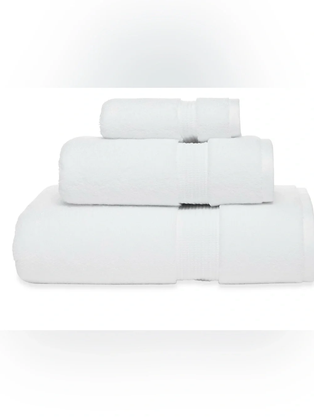 NEW Set of 2 Hudson Park Collection Turkish bath towel white $69 MSRP
